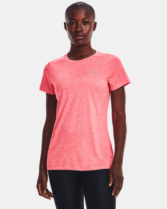 เสื้อยืด UA Tech™ Twist สำหรับผู้หญิง in Pink image number 0